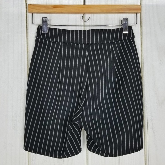 Lovers + Friends Black Striped High Waist Biker Shorts - Picture 2 of 8
